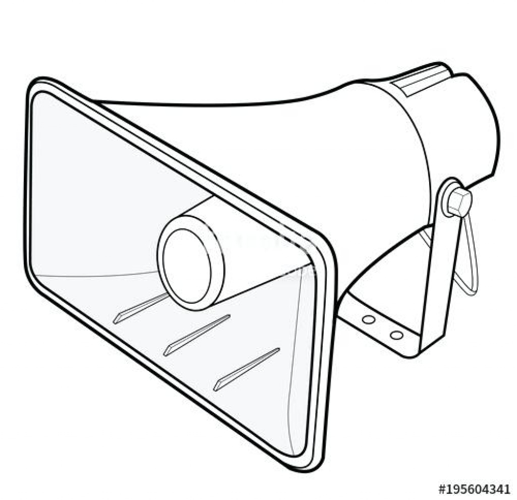 Megaphone Template Printable Speaker Vector Illustration Flat - Free Printable Megaphone Template