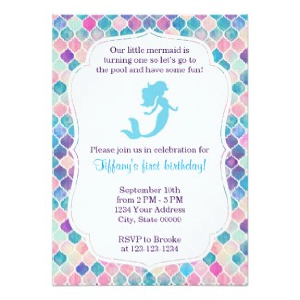 Mermaid Birthday Invitations Free Printable | Free Printable - Mermaid Birthday Invitations Free Printable