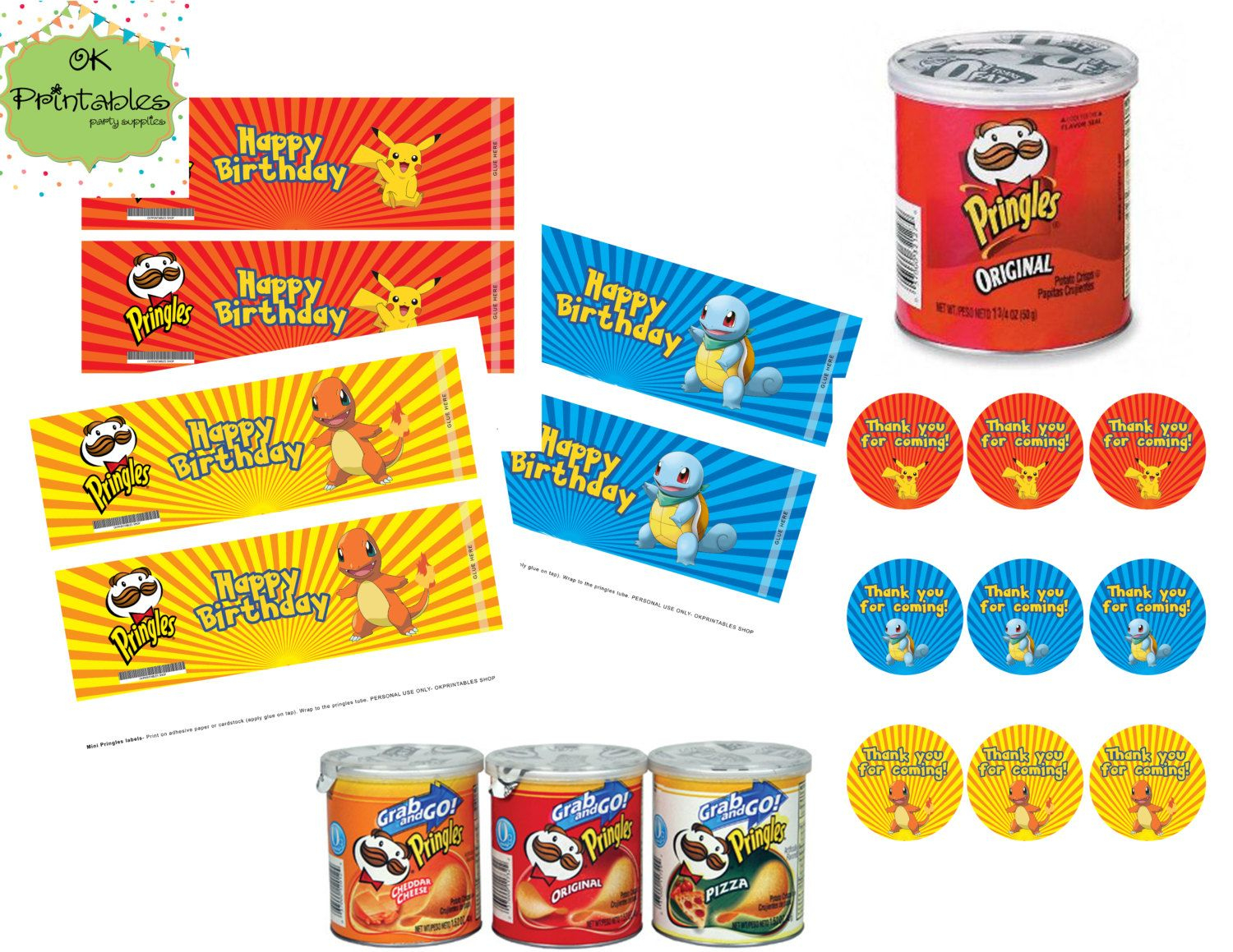 Mini Pringles Pokemon Printable Label, Pokemon Pringles Label - Free Printable Pringles Coupons