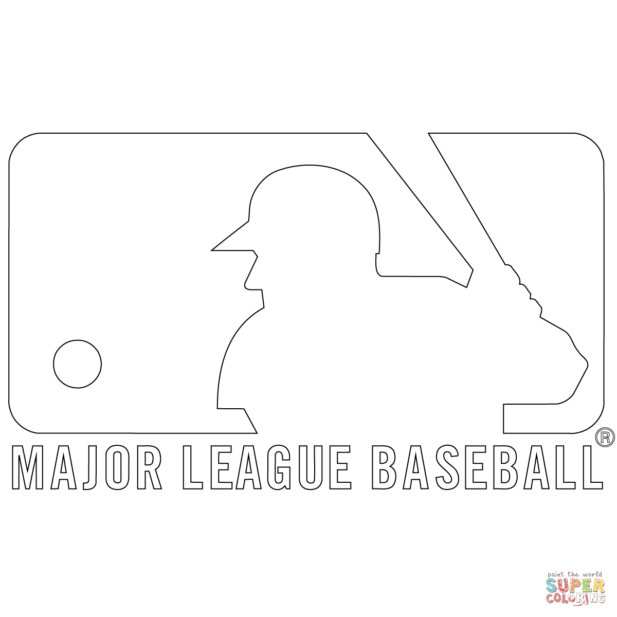 Mlb Logo Coloring Page | Free Printable Coloring Pages - Free Printable Baseball Logos