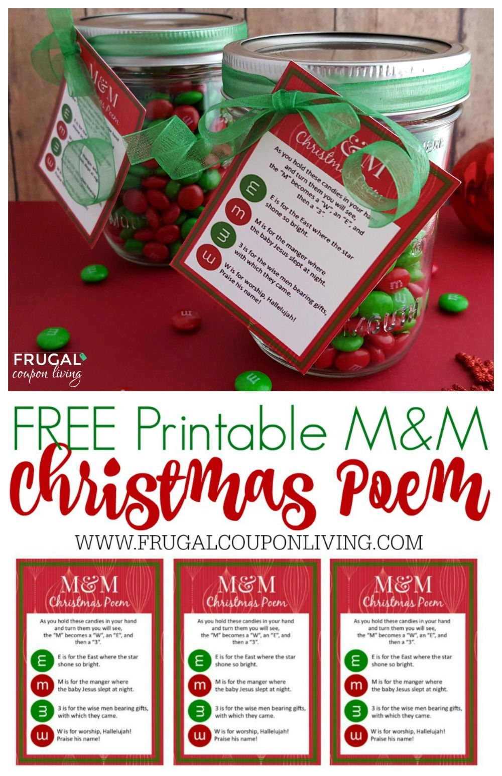 M&amp;amp;m Christmas Poem | Christmas Printables 6 | Pinterest | Christmas - Free Printable Christian Christmas Poems