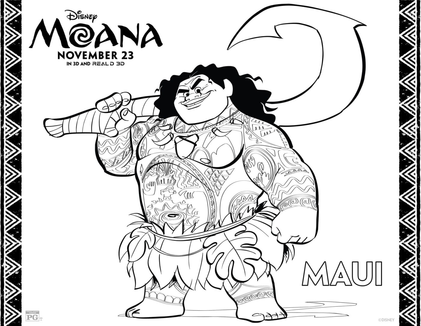 Moana Coloring Pages | Free Disney Coloring Pages | Disney Activity Page - Moana Coloring Pages Free Printable