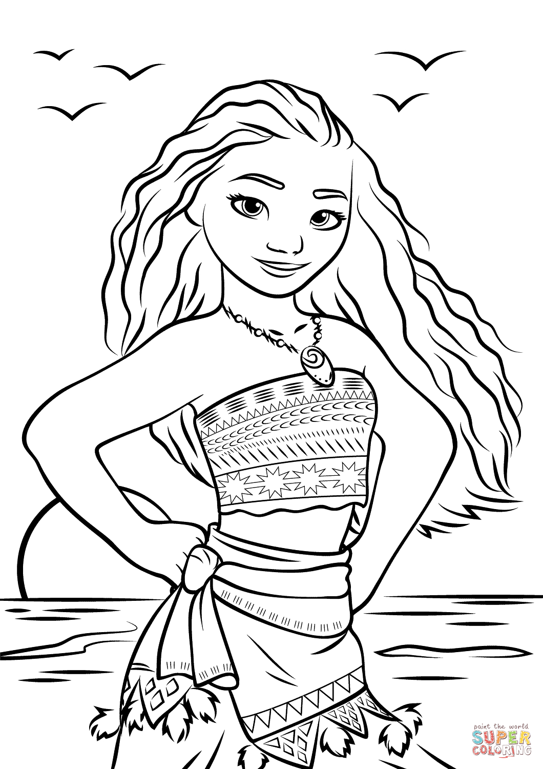 Moana Waialiki Coloring Page | Free Printable Coloring Pages - Moana Coloring Pages Free Printable