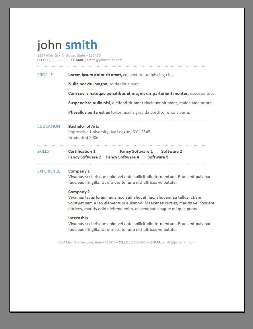 Modern Resume | Posts Related To Resume Template Modern 1 | Life - Free Printable Resume Templates Microsoft Word