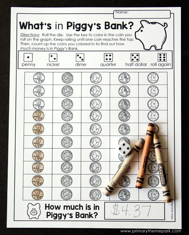 Money Activities For Second Grade - Primary Theme Park - Free Printable Money Activities