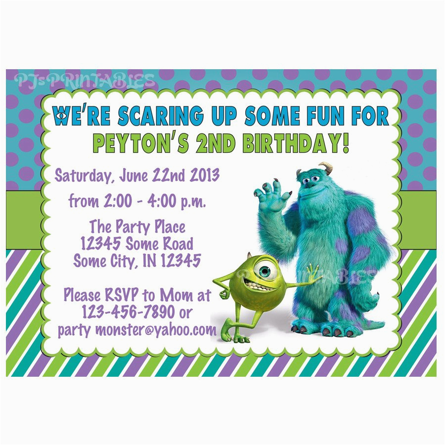 Monsters Inc Birthday Invitations Template | Birthdaybuzz - Free Printable Monsters Inc Birthday Invitations