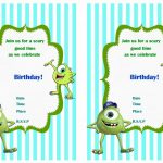 Monsters University Birthday Invitations | Birthday Printable   Free Printable Monsters Inc Birthday Invitations