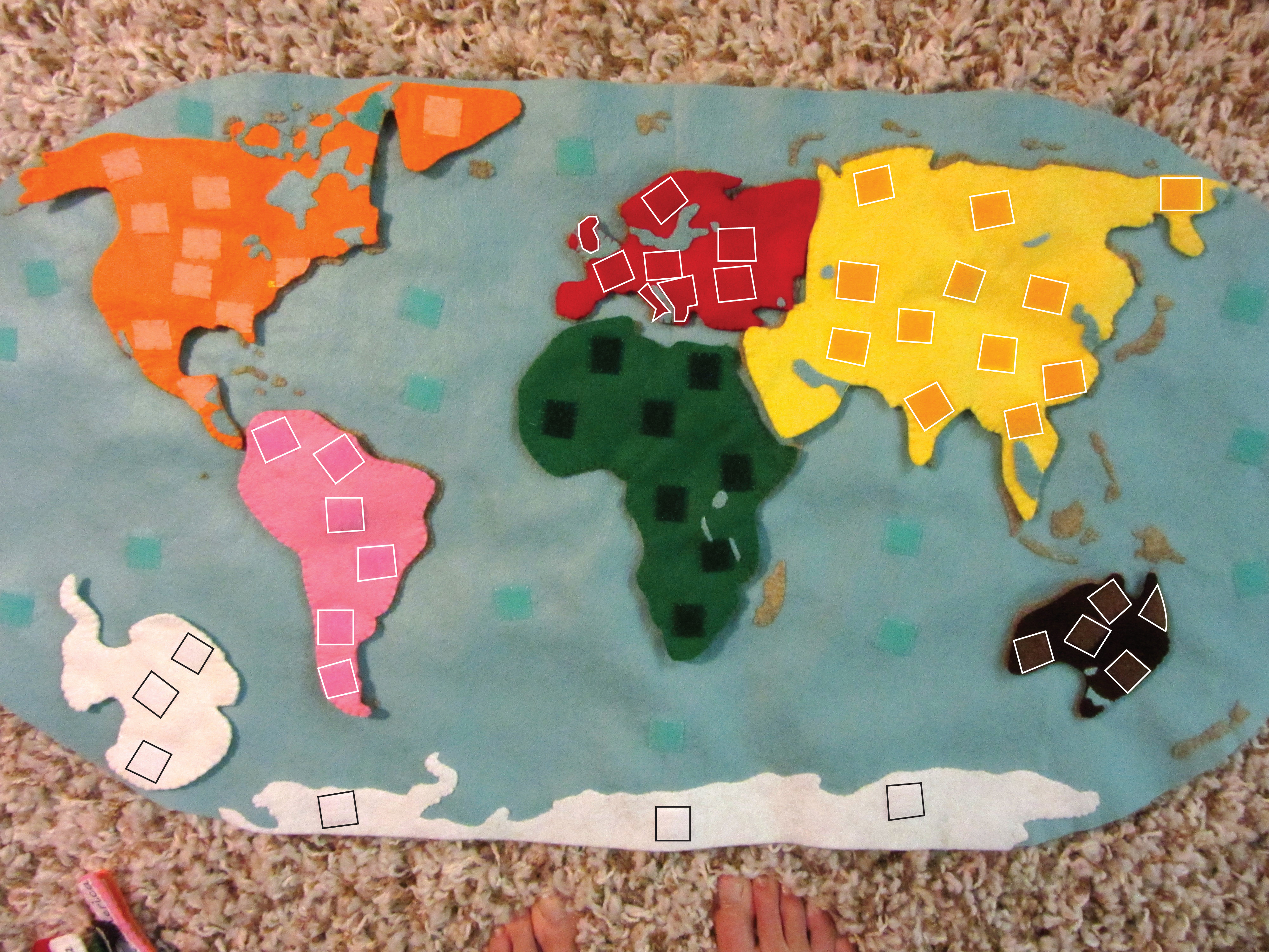 Montessori Continents Map &amp;amp; Quietbook With 3-Part Cards | Imagine - Montessori World Map Free Printable