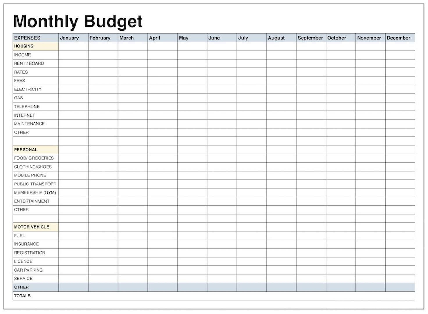 Monthly Budget Spreadsheet Best Free Dave Ramsey Excel Download - Free Printable Monthly Budget Worksheets