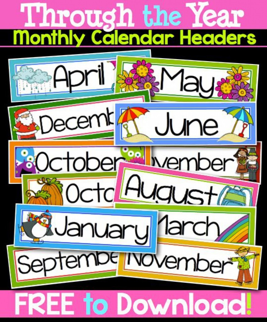 Months Of The Year Calendar Printables Printable Months The Year - Free Printable Months Of The Year Labels