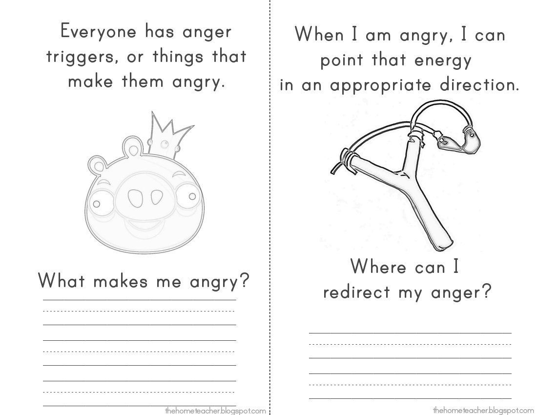More &amp;quot;don&amp;#039;t Be An Angry Bird&amp;quot; Printables | Therapy Worksheets - Free Printable Anger Management Activities