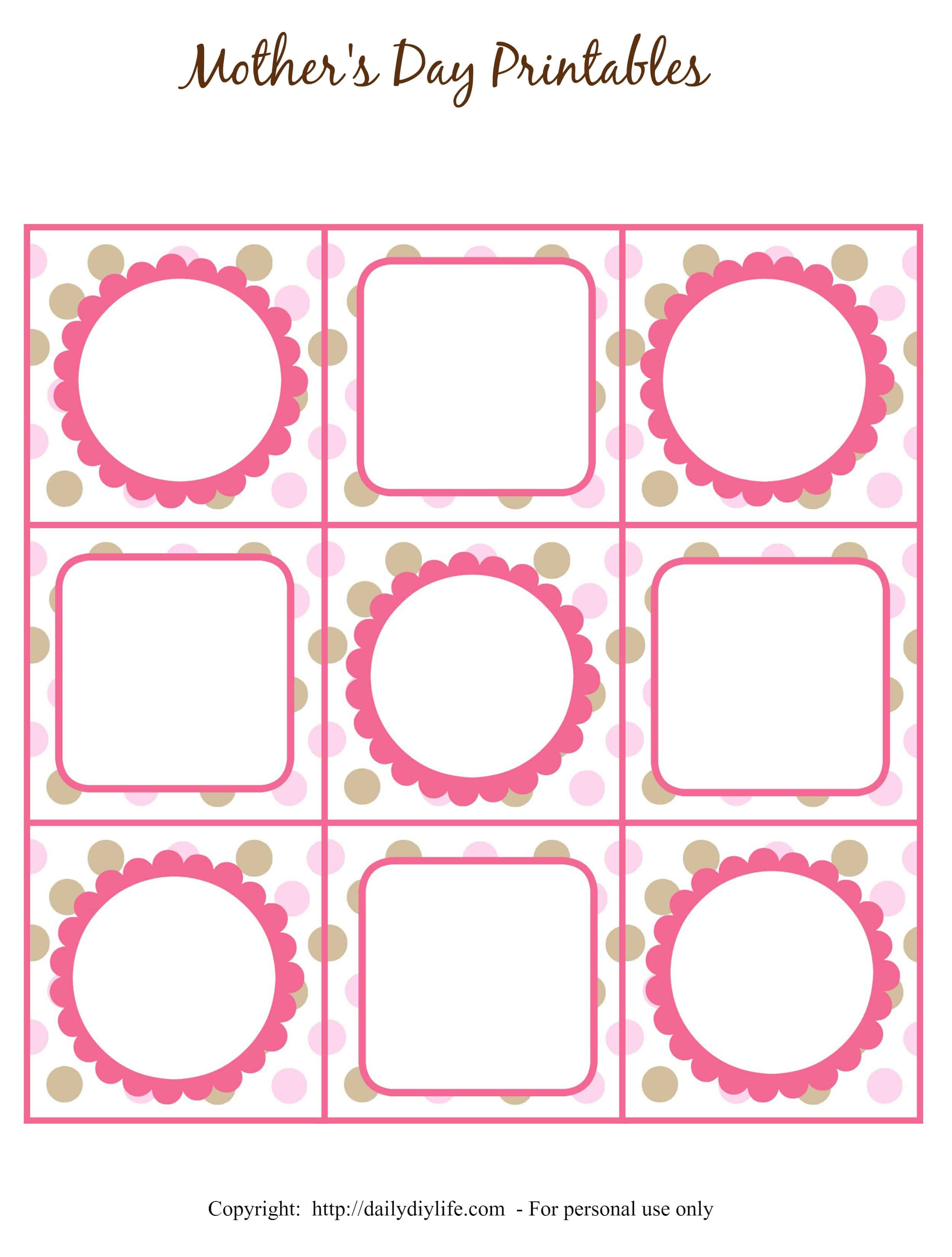 Mother&amp;#039;s Day Free Printable Gift Tags Or Cupcake Toppers - Cupcake Topper Templates Free Printable