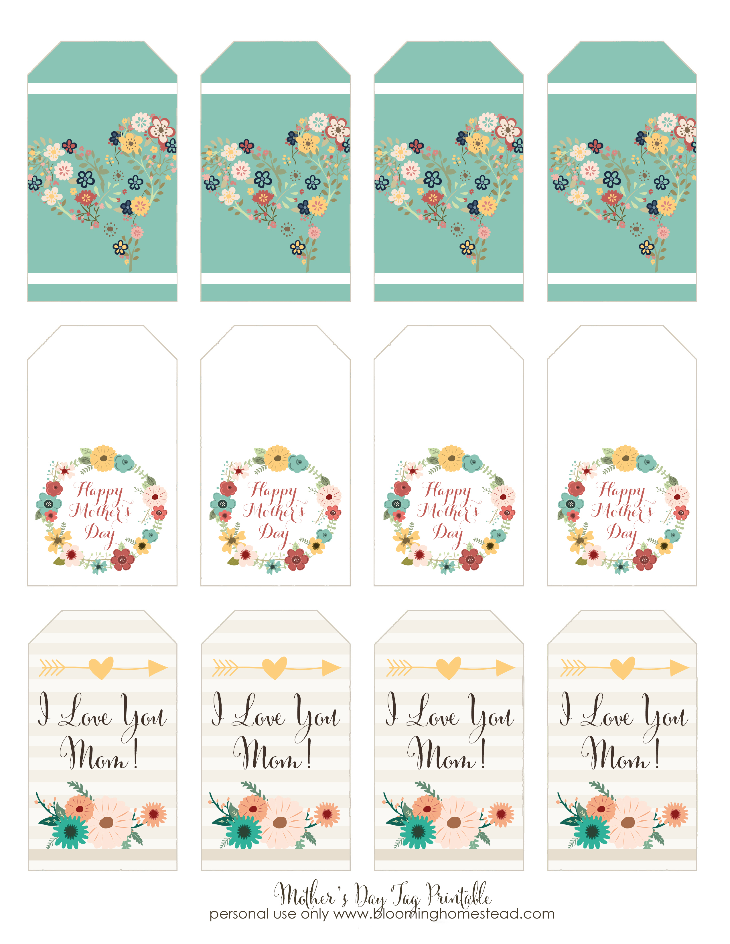 Mother&amp;#039;s Day Printable Gift Tags - Blooming Homestead - Free Printable Favor Tags