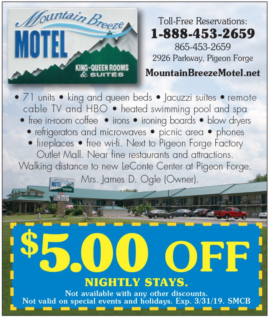 Mountain Breeze Motel Coupon - Free Printable Dollywood Coupons