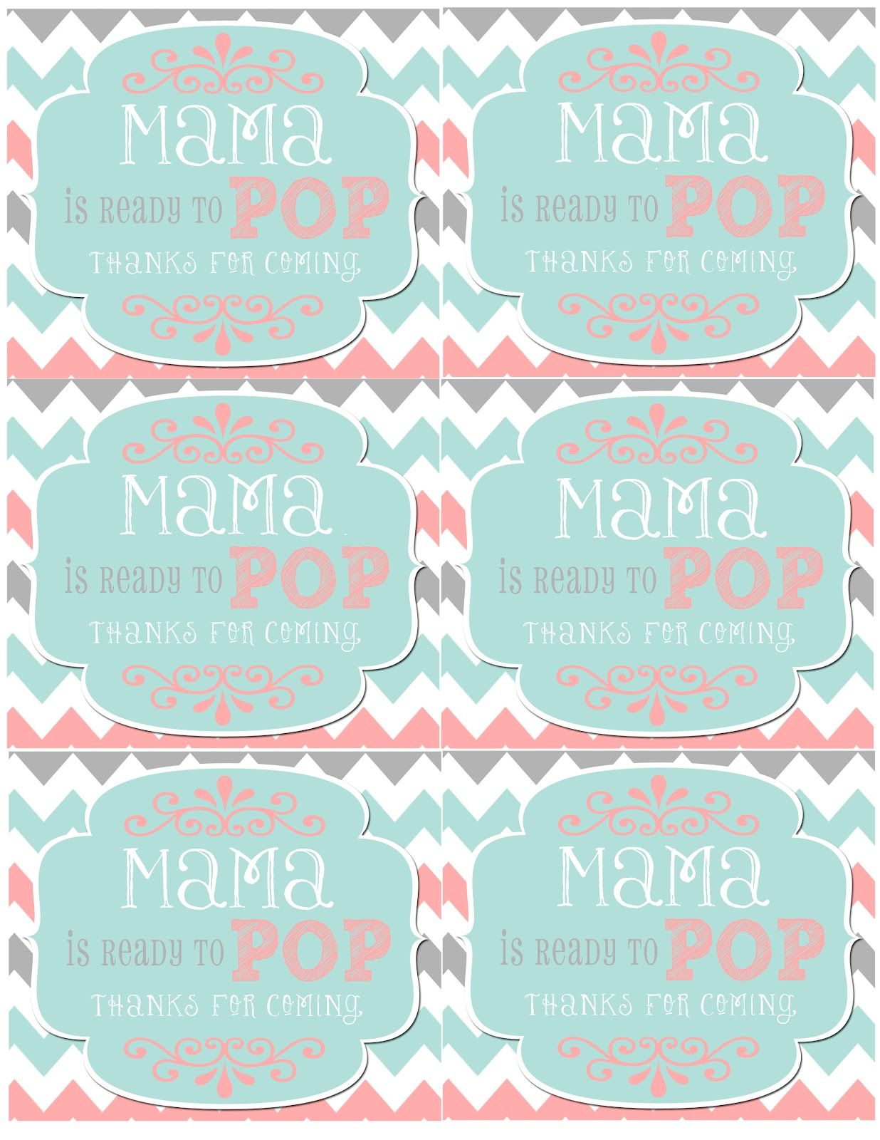 Mrs. This And That: Baby Shower, Banner, Free Downloads Yipee - Free Printable She&amp;amp;#039;s Ready To Pop Labels