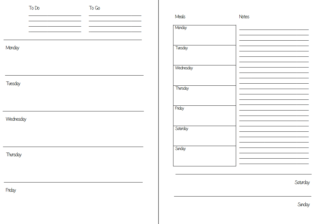 Mswenduhh Planning &amp;amp; Printable: Free Printable Inserts - Free Planner Refills Printable