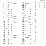 Multiplication Printable Worksheets 5 Times Table Test 1 | Kids   Free Printable Multiplication Worksheets For 5Th Grade