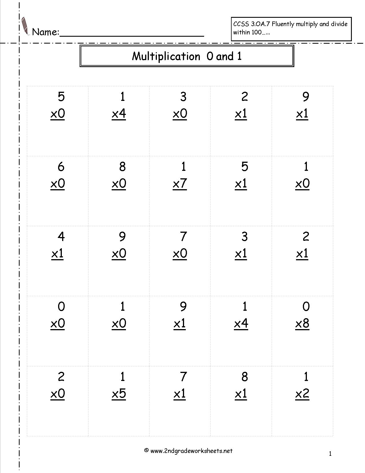 Multiplication Worksheets And Printouts - Free Printable Math Worksheets For 2Nd Grade