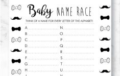 Baby Name Race Free Printable