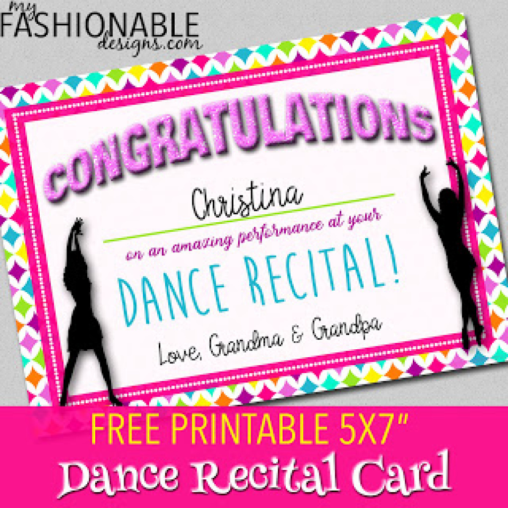 My Fashionable Designs: Free Printable Dance Recital Card For Free - Free Printable Dance Recital Cards