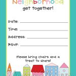 Neighborhood Block Party Invitation #freeprintable | Free Printables   Play Date Invitations Free Printable