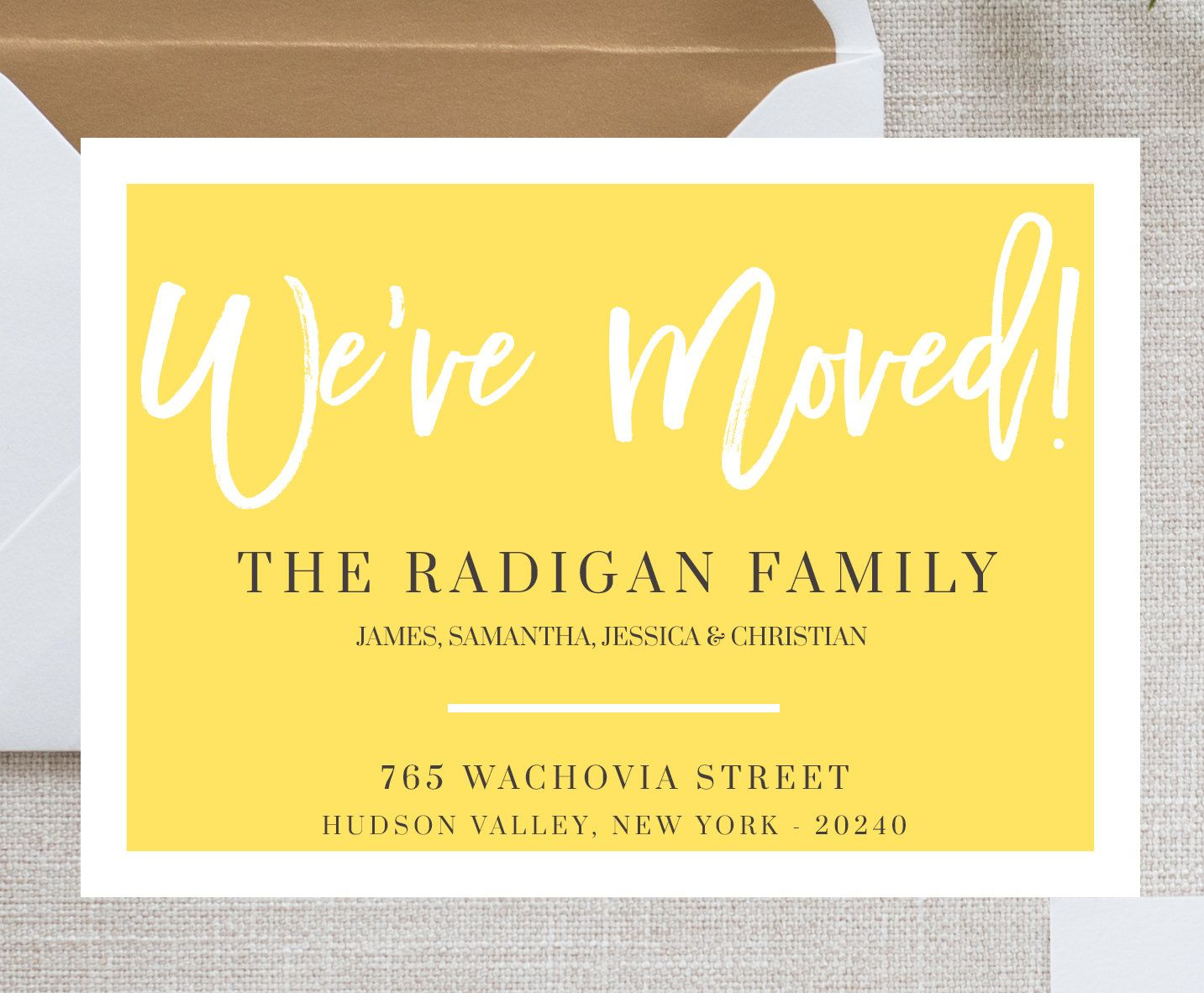 New Home Announcement Postcard, Moving Announcement Cards, New - Free Printable Moving Announcement Templates