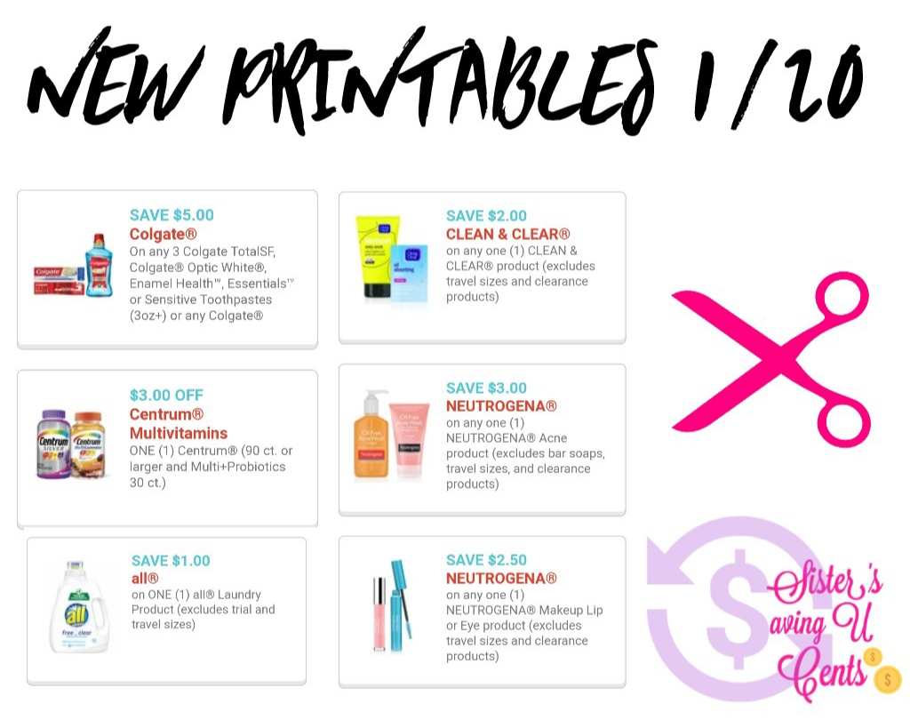 New Printable Coupons 1/20!! - Acne Free Coupons Printable