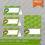 Ninja Turtles Birthday Food Table Tents Cards Blank Instant | Etsy   Free Printable Tmnt Food Labels