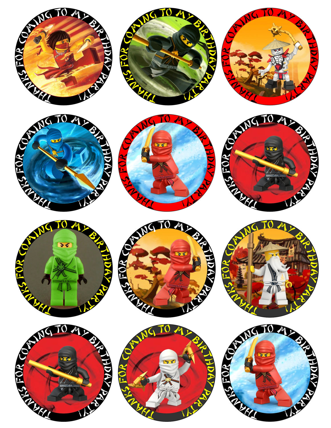 Ninjago Free Printable Toppers, Labels, Images And Invitations. - Oh - Free Printable Lego Cupcake Toppers