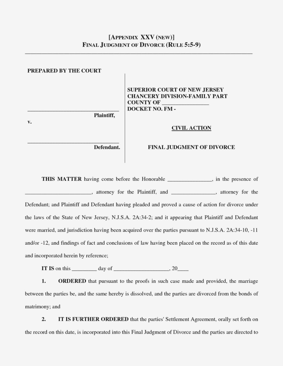 No Fault Divorce Nj Forms Is So Famous, But | Form Information - Free Printable Nj Divorce Forms