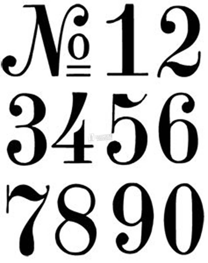 Free Printable Fancy Number Stencils