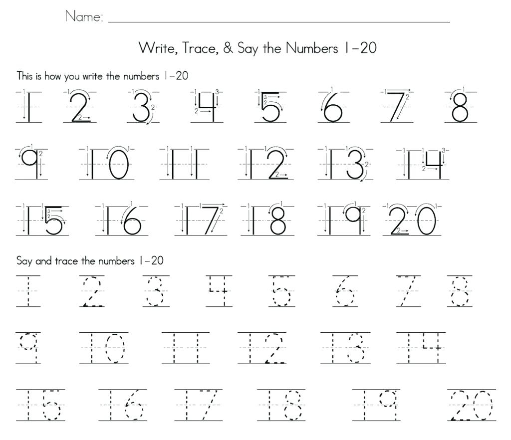 Numbers 1 50 Math Tracing Math Number Worksheets 1 2 For Preschool - Free Printable Number Worksheets
