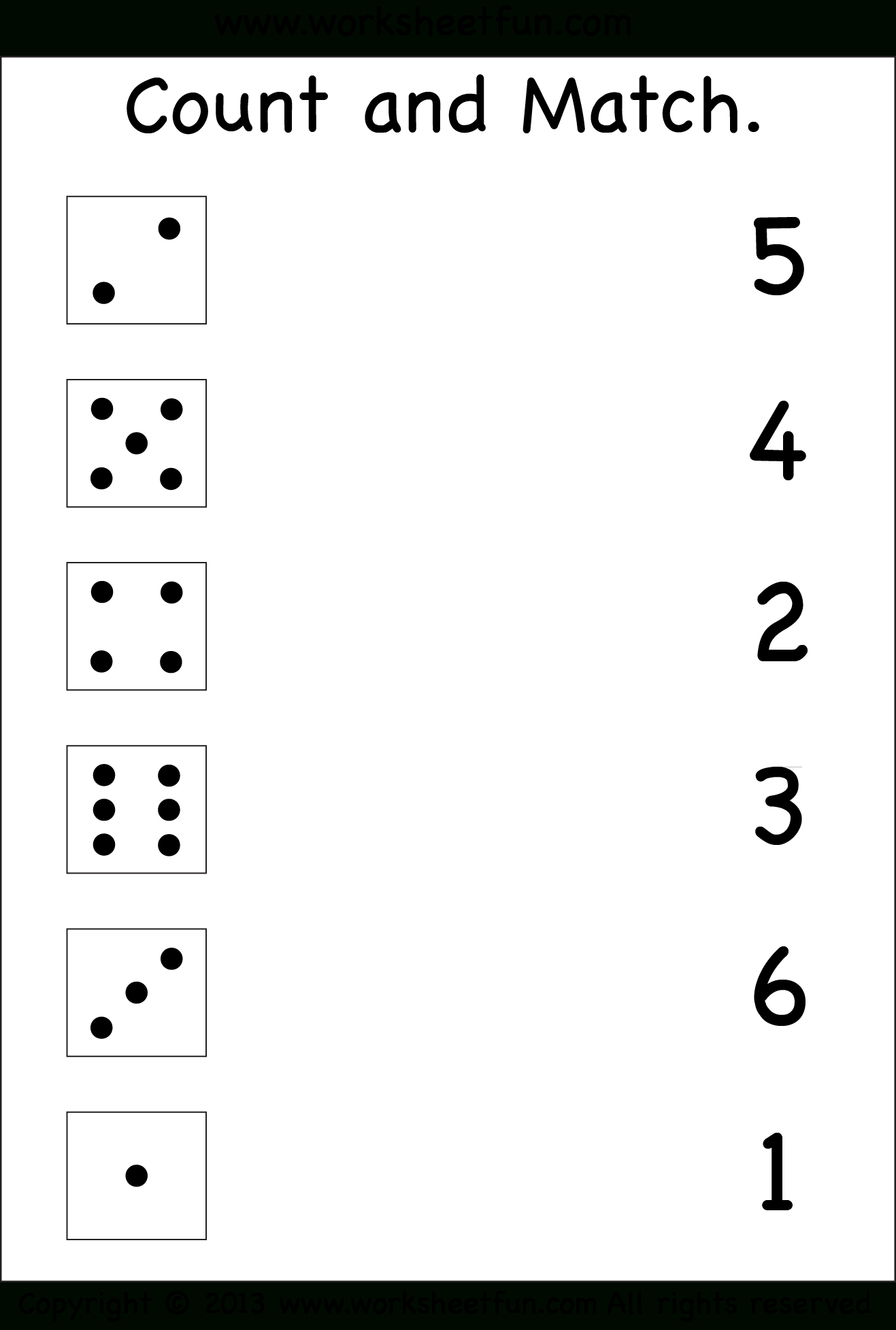 Numbers – Count And Match / Free Printable Worksheets – Worksheetfun - Free Printable Preschool Addition Worksheets