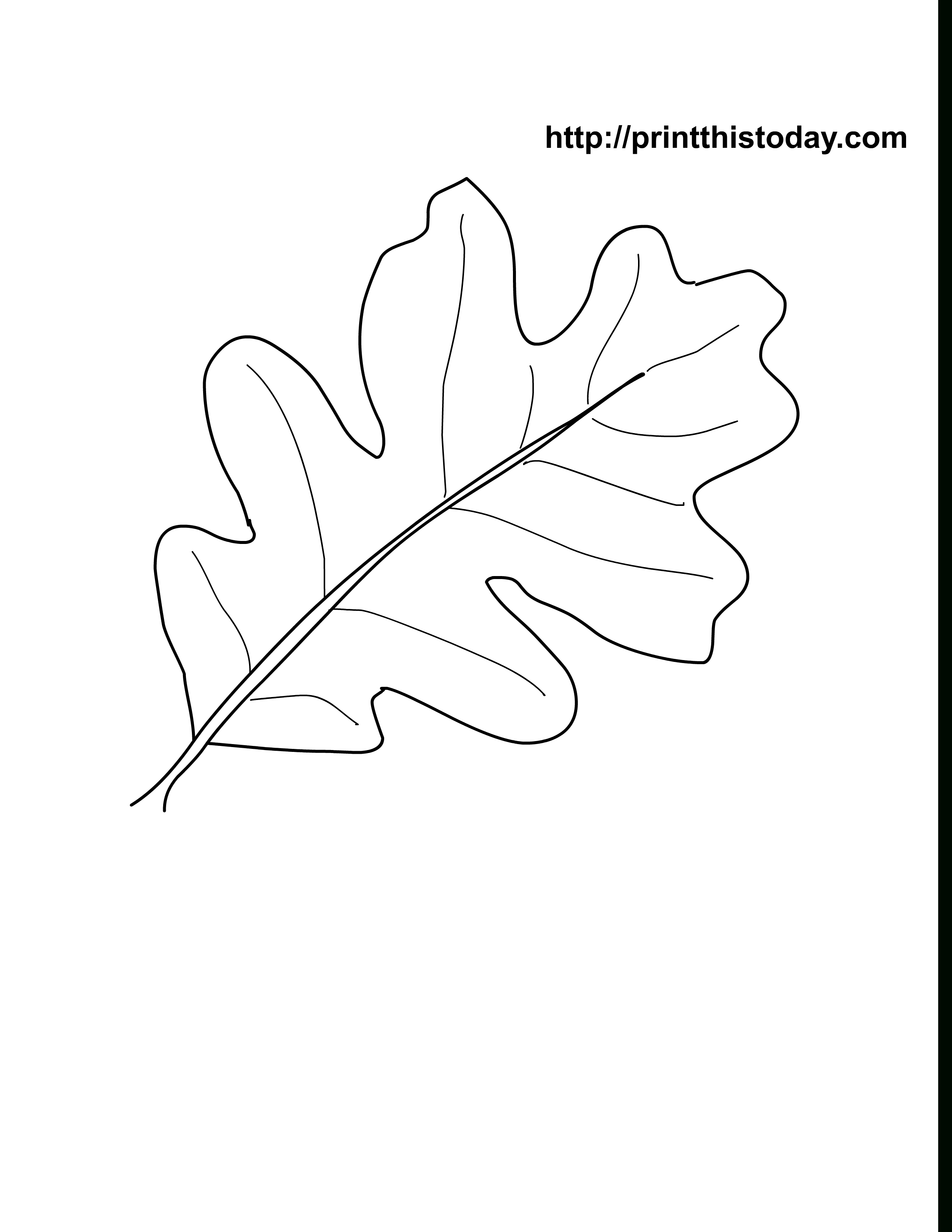 Oak Leaves Coloring Pages Printable | Craft Ideas | Pinterest - Free Printable Leaf Template