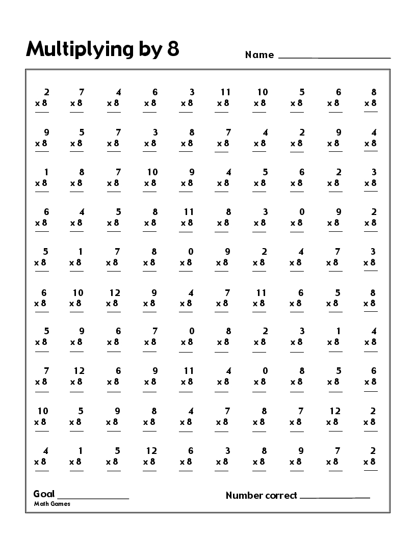 Online Multiplication Test Free Printables Worksheet Kindergarten - Free Printable Multiplication Speed Drills