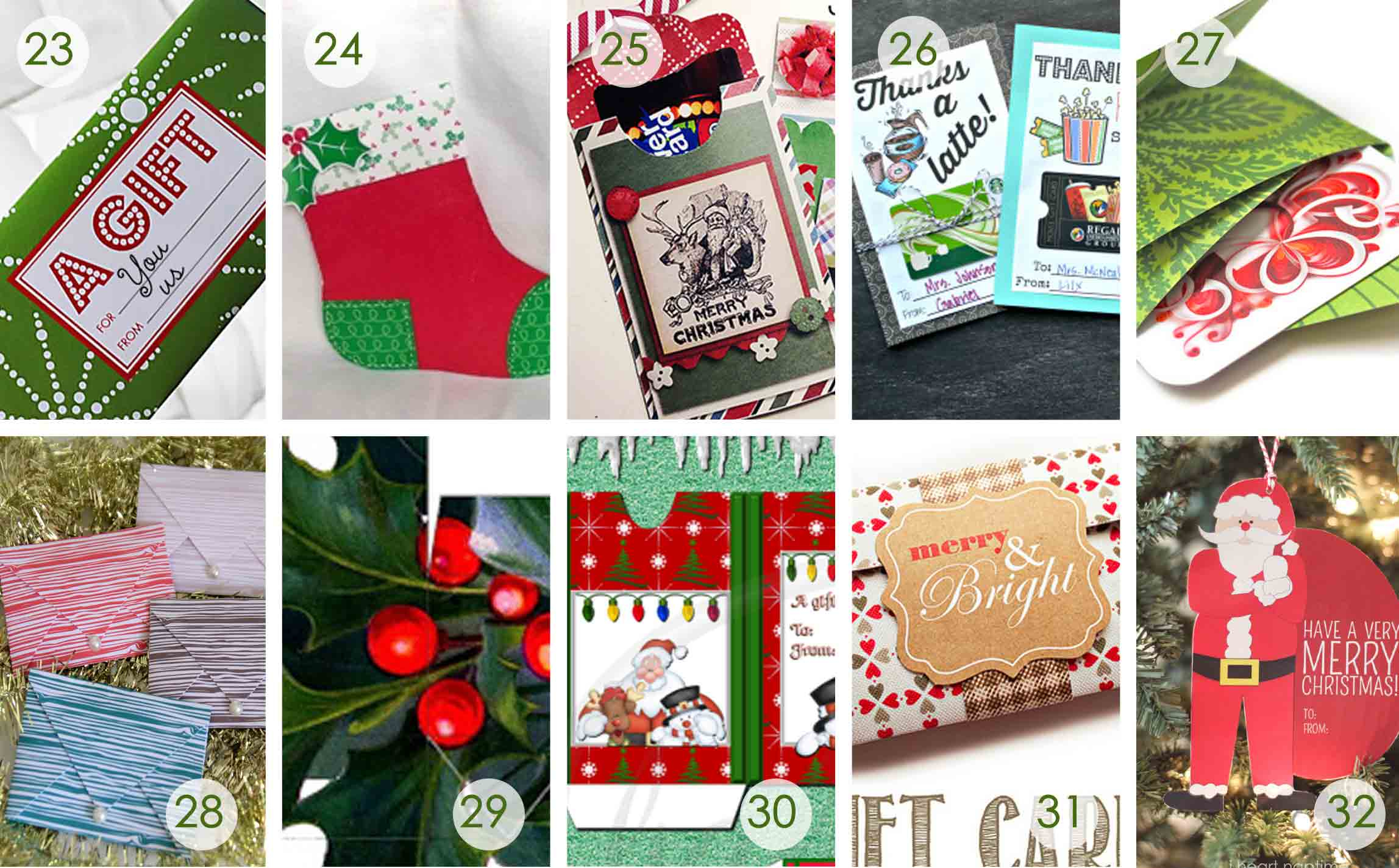 Over 50 Printable Gift Card Holders For The Holidays | Gcg - Free Printable Christmas Money Holder Cards