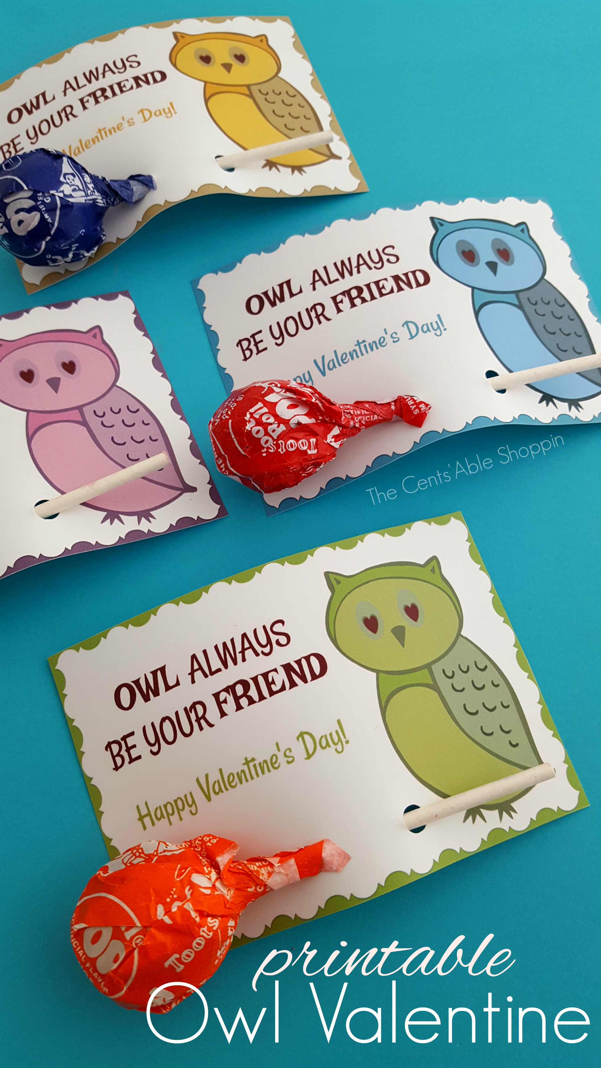 Owl Printable Valentine&amp;#039;s Day Cards – The Centsable Shoppin - Free Printable Owl Valentine Cards