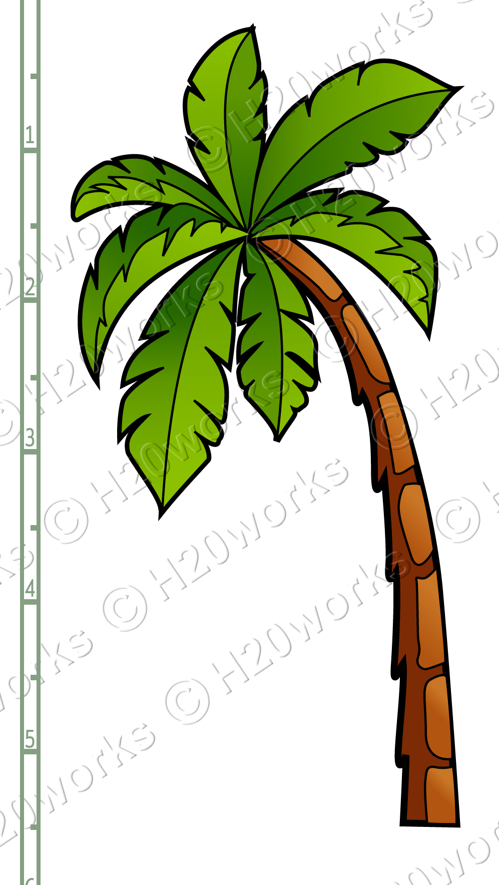 Palm Tree Printable Clipart - Free Printable Palm Tree Template
