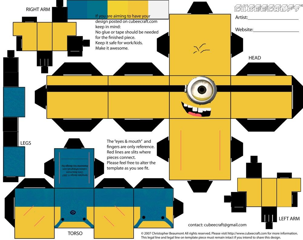 Paper Craft | Kids Crafts | Pinterest | Minion Craft, Minion Gifts - Printable Paper Crafts Free