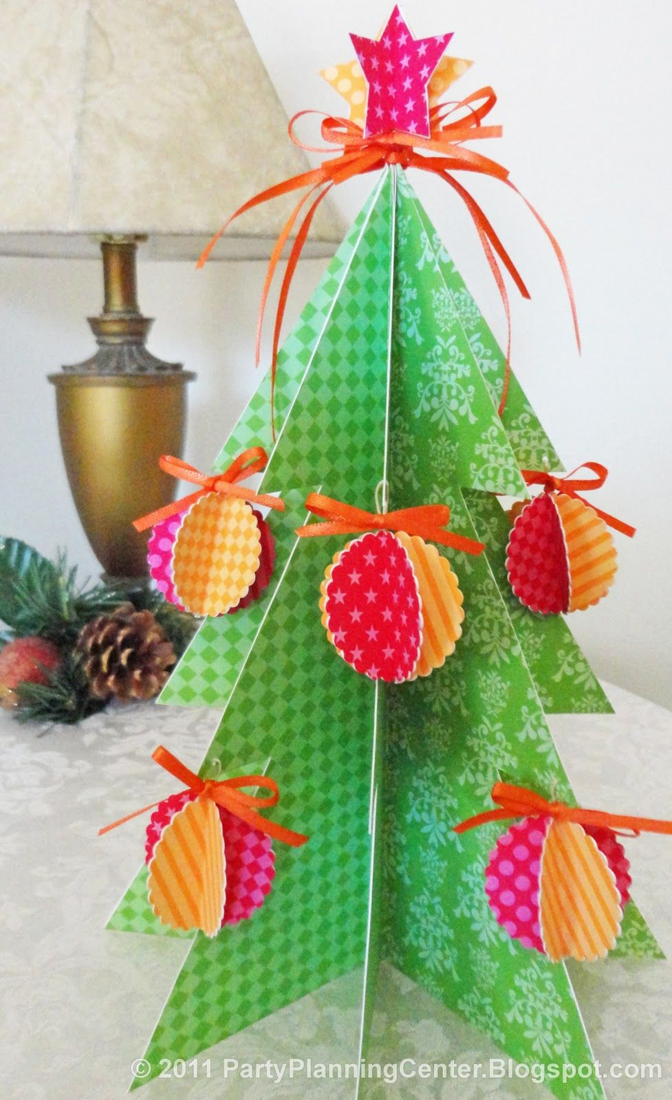 Party Planning Center: Free Printable Paper Christmas Tree And - Free Printable Christmas Ornament Crafts