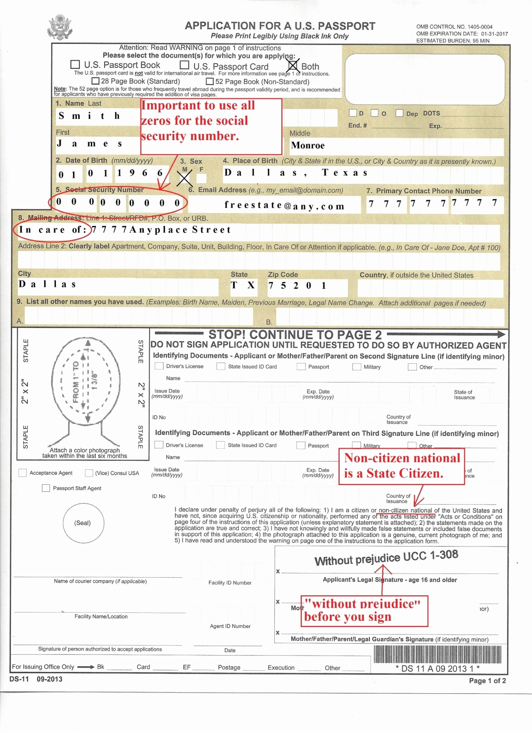 Passport Application Form Ds-11 – Printable Passport Form Best Of - Free Printable Ds 11