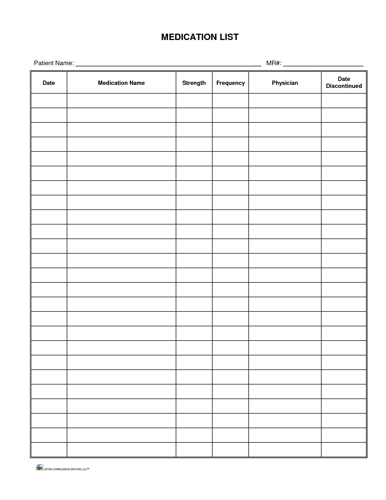 Patient+Medication+List+Template | Groceries List | Pinterest - Free Printable Medication List Template