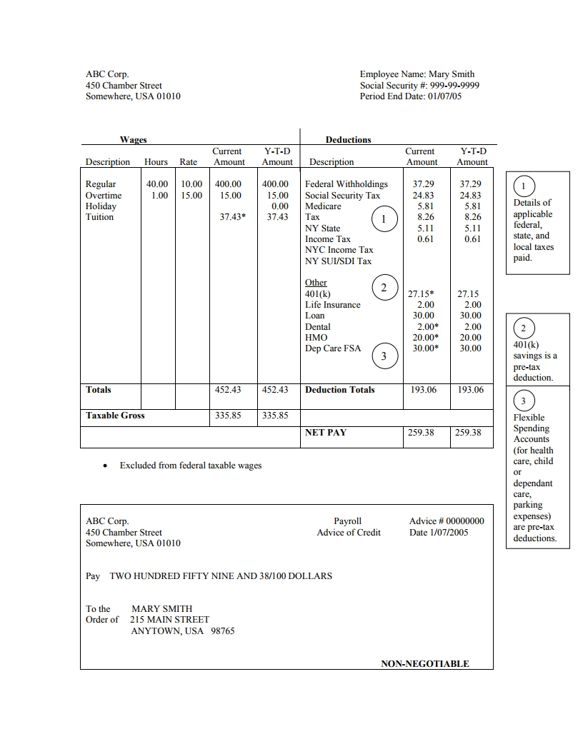 Paystub - Free Download, Edit, Create, Fill And Print Pdf Templates - Printable Pay Stub Template Free