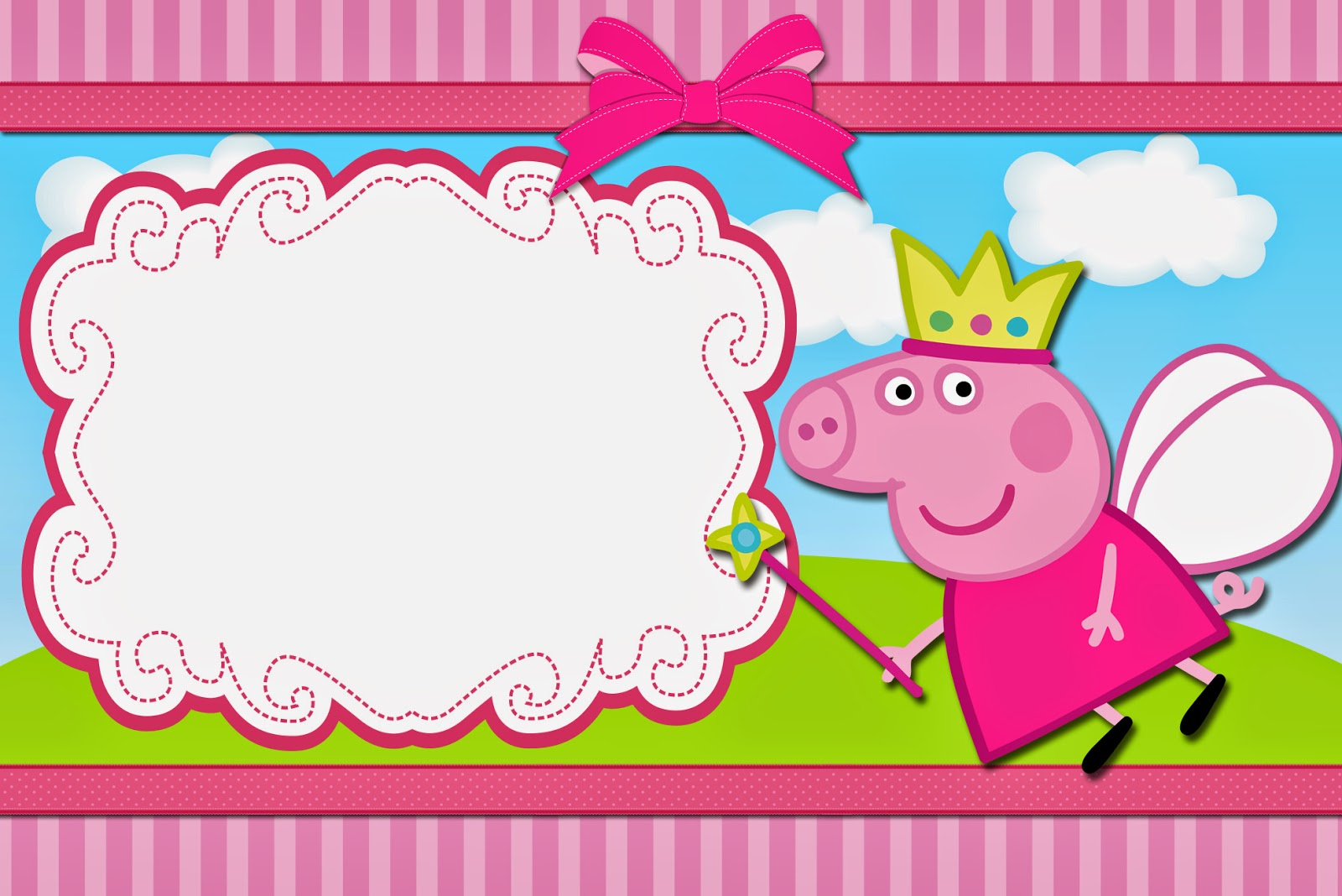 Peppa Pig Fairy: Free Printable Invitations. | Oh My Fiesta! In English - Peppa Pig Birthday Banner Printable Free