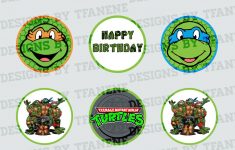 Free Printable Teenage Mutant Ninja Turtle Cupcake Toppers