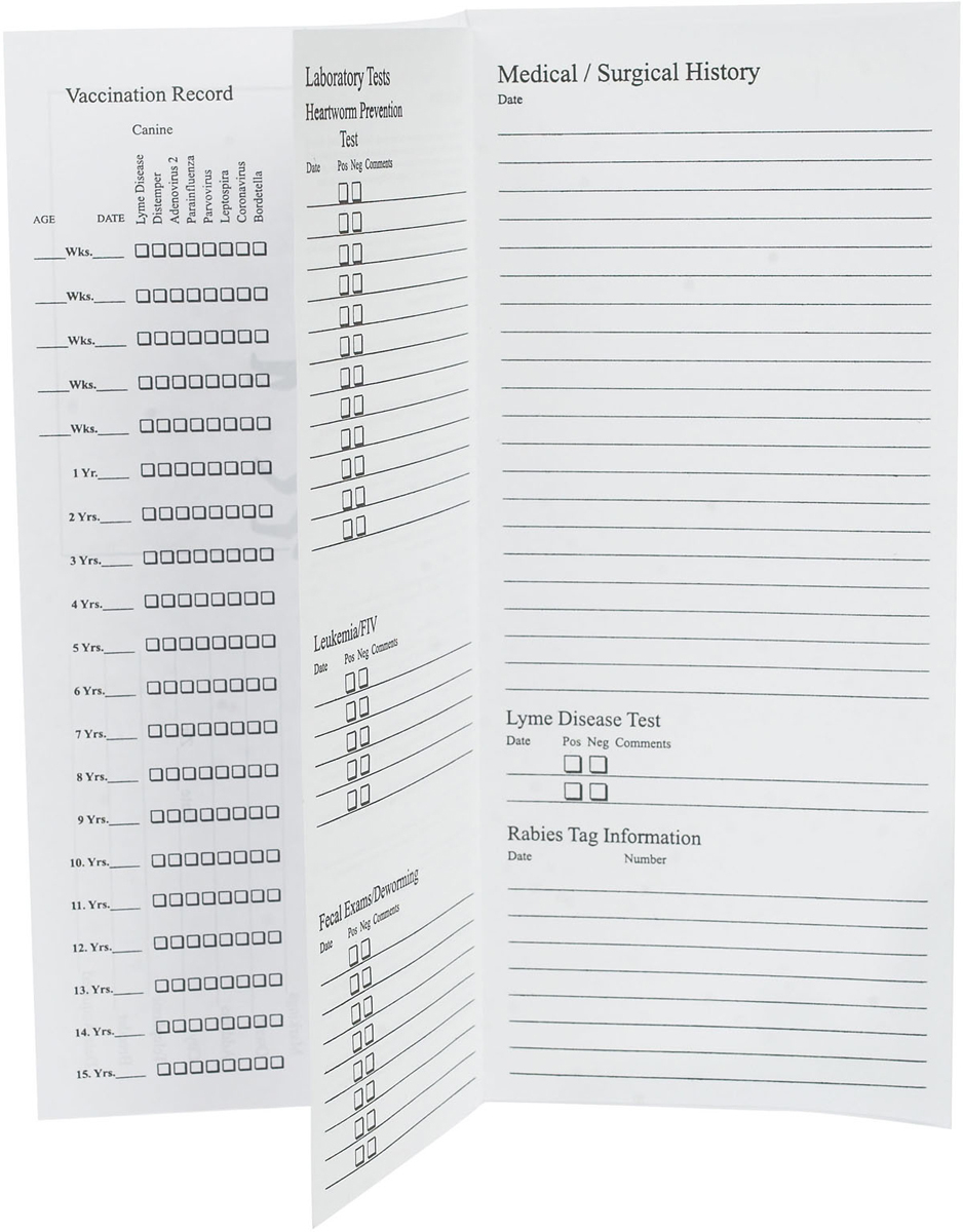 Pet Records For Dog And Cats - Instruments | Health - Free Printable Dog Shot Records