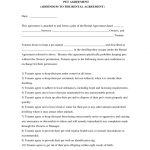 Pet Rental Agreement Free Printable Pet Addendum Forms Owners Pet   Free Printable Pet Addendum