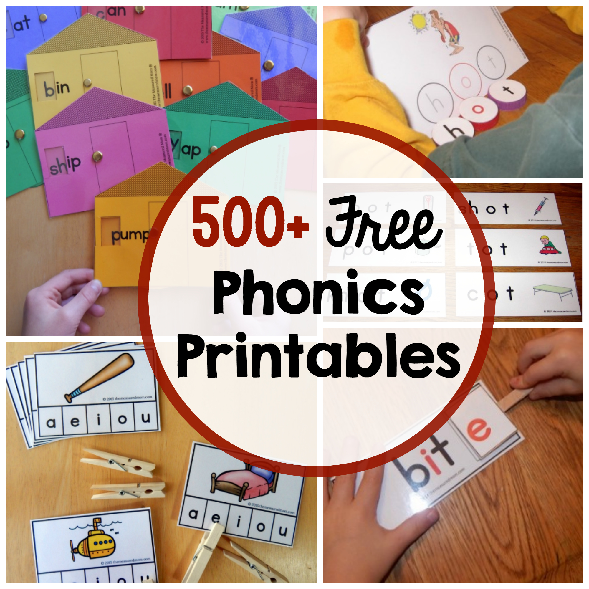 Phonics Activities - The Measured Mom - Phonics Pictures Printable Free