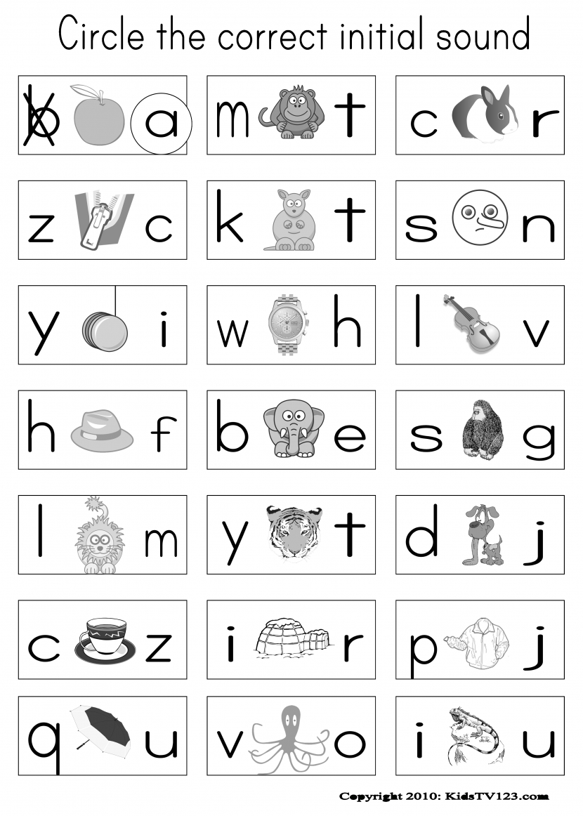 Phonics Worksheets For Kindergarten Free Koogra Wallpapercraft - Phonics Pictures Printable Free