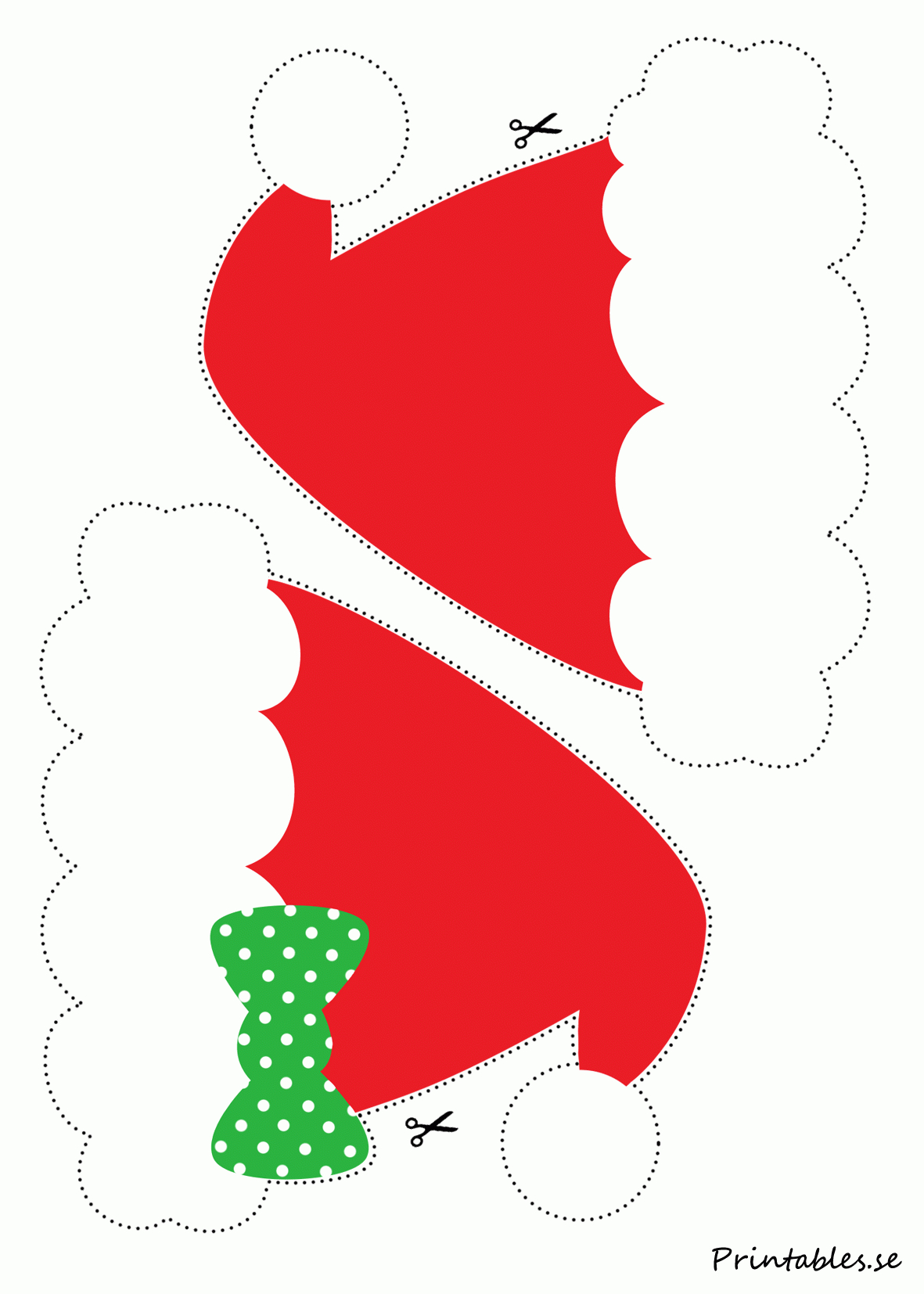 Photo Booth Props: Santa Hats (Free Printable) - Free Printable Santa Hat Patterns